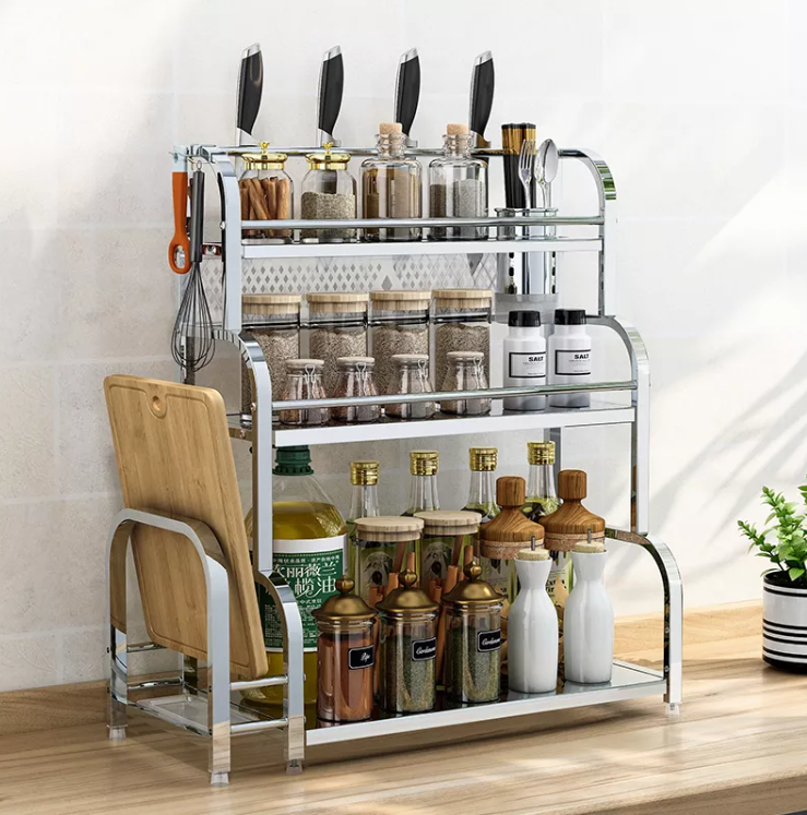 Kitchen Spice Organizer Rack Stainless Steel