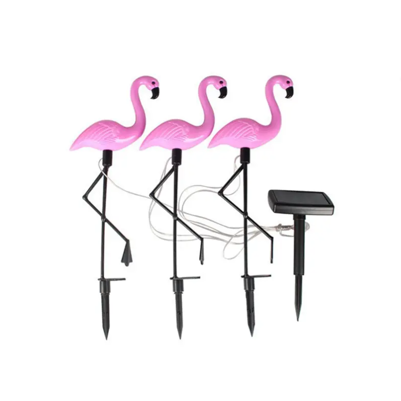 LED Solar Flamingo Lawn Light Outdoor - 3 PCs set