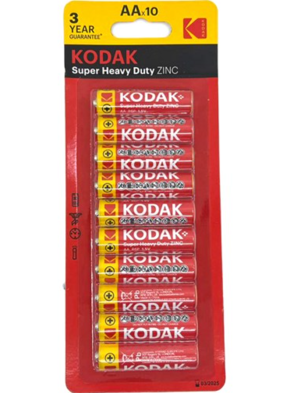 Kodak Heavy Duty Batt AA 10pk