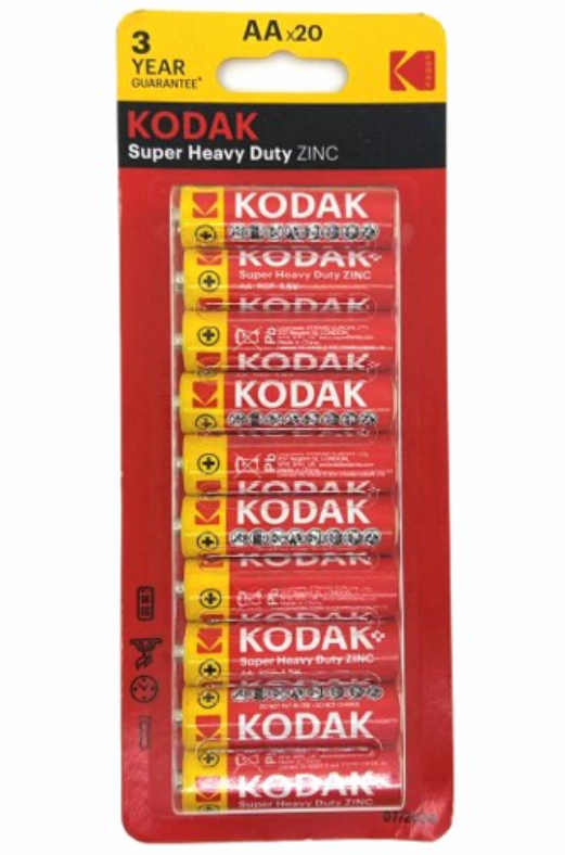 Kodak Heavy Duty Batt AA 20pk