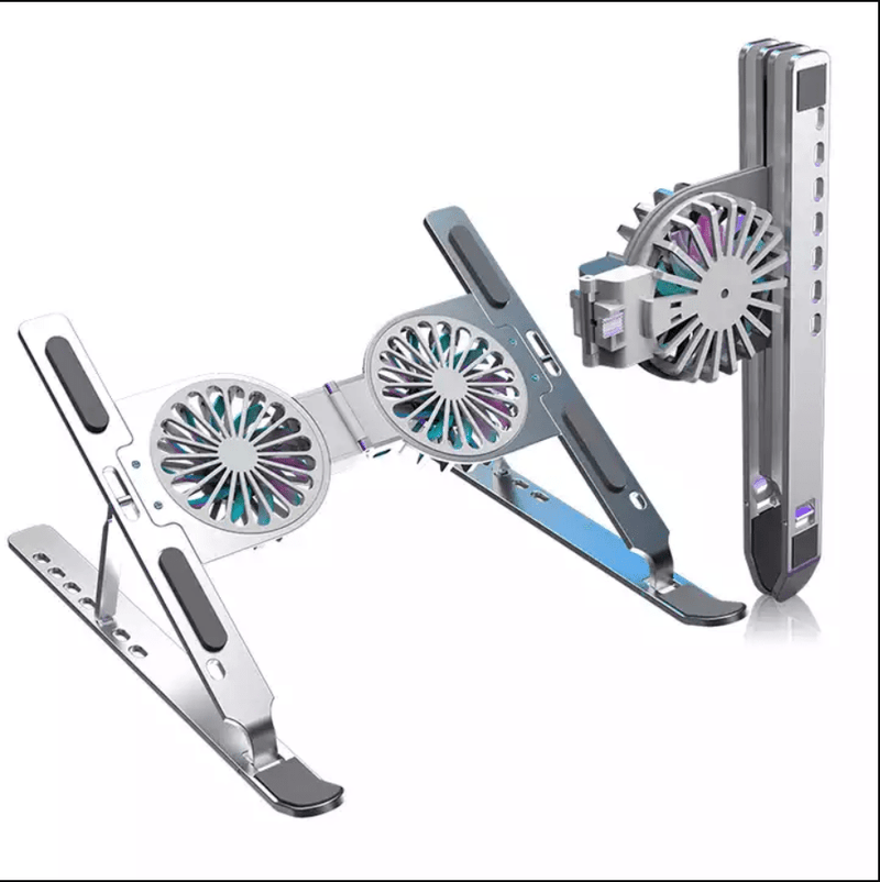 Portable Ergonomic Aluminum Laptop Stand With Fan