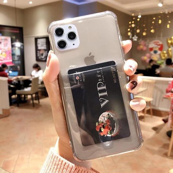 CASEPLAY iPhone 12 Card Pocket Classic Clear Case