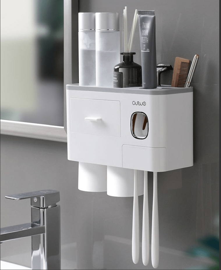 Bathroom Tooth Brush Holder Toothpaste Dispenser