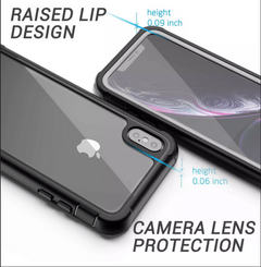 iPhone X XS Full-Body Rugged Shockproof Case with built in Screen Protector