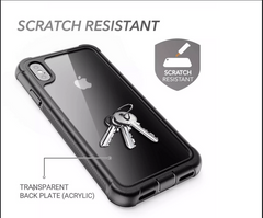 iPhone X XS Full-Body Rugged Shockproof Case with built in Screen Protector
