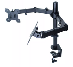 Screen Adjustable Dual Desk Stand Monitor Arm 12"-27"