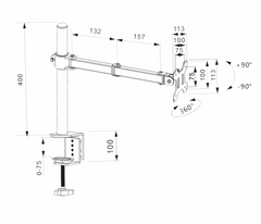 Monitor Arm Stand Bracket Desk 12"-26"