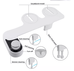 Water Bidet Dual Nozzle Self Cleaning Toilet Sprayer
