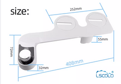 Water Bidet Dual Nozzle Self Cleaning Toilet Sprayer