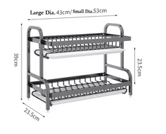 Dish Rack Drying Storage Holders 2 Layer - 53CM