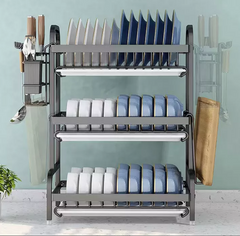 Dish Rack Drying Storage Holders 3 Layer - 53CM