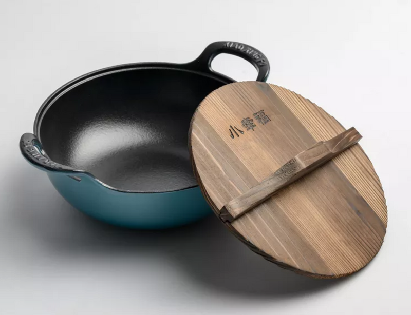 Enamel Cast Iron Soup Pot With Double Ears Wok