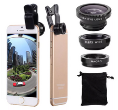 3 in 1 Wide Angle Zoom Fish Eye Macro Lenses