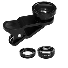 3 in 1 Wide Angle Zoom Fish Eye Macro Lenses