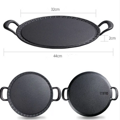 32CM Cast Iron Frying Pan Flat Pan Tawa