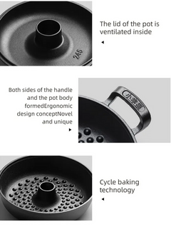 28CM Non-stick roasted pot roasted cast iron pot