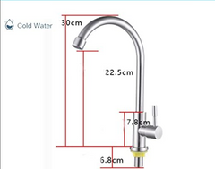 304 Stainless Steel Kitchen Single Cold Water Tap