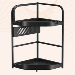 Stainless Steel Kitchen Corner Organizer Shelf Standing Rack Bathroom Organizer