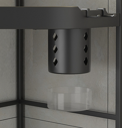 Stainless Steel Kitchen Corner Organizer Shelf Standing Rack Bathroom Organizer