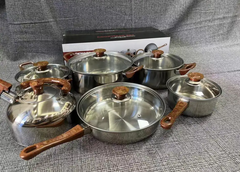 German stainless steel Nonstick cookware set 12 pieces a set of Stock Pot