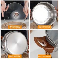 German stainless steel Nonstick cookware set 12 pieces a set of Stock Pot