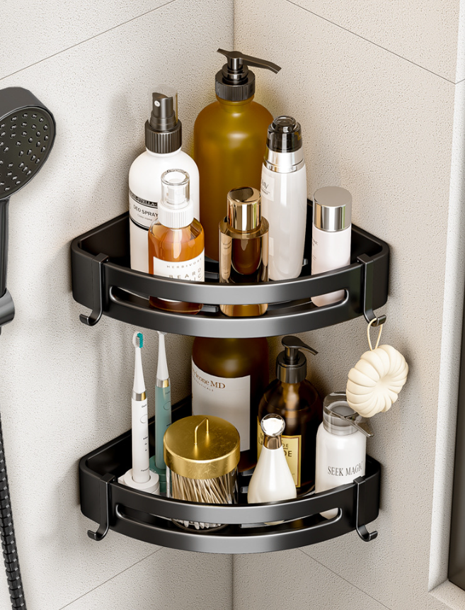 Bathroom Wall Mounted Toiletries Storage Shelf