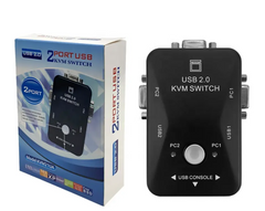 VGA Splitter USB KVM Switch Devices 2 Ports USB 2.0