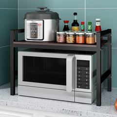 Single layer Metal Microwave Oven Rack with Hookers