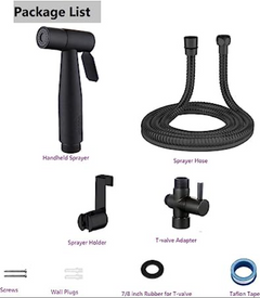 Toilet Bidet Sprayer Black