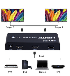 HDMI Splitter 4K 1 in 2 Out
