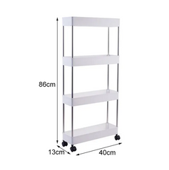 Storage Rack Trolley With Wheels For Kitchen Or Bathroom