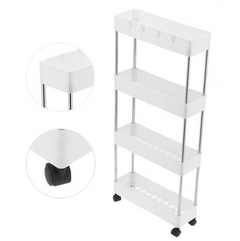 Storage Rack Trolley With Wheels For Kitchen Or Bathroom