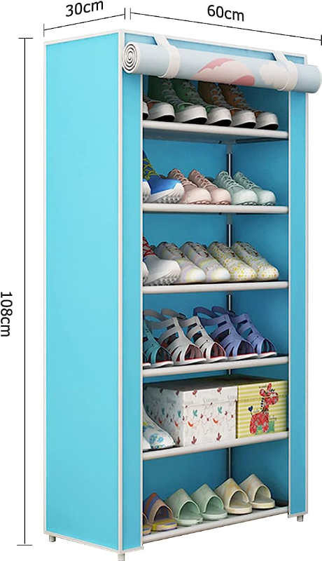 Shoe Rack Organisor With Cover Wardrobe