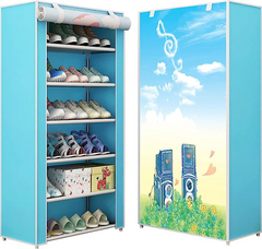 Shoe Rack Organisor With Cover Wardrobe