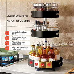 3 Layer Spice Rack Organizer Food Storage Container