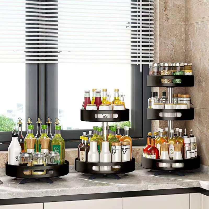 3 Layer Spice Rack Organizer Food Storage Container