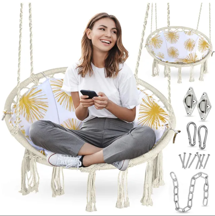 Hanging Chaise Swing Hammock Chair Hanging Lounger