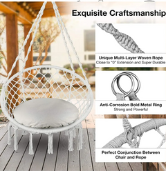 Hanging Chaise Swing Hammock Chair Hanging Lounger