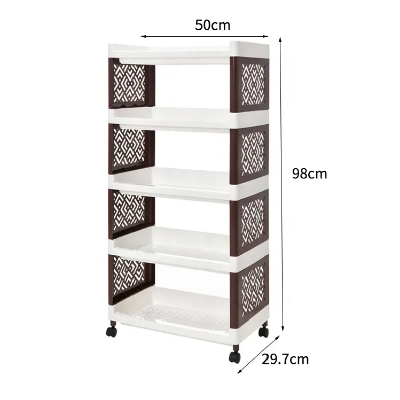 Bedroom Kitchen 5 Tier Storage Rack Trolley