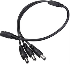 DC Female Power Splitter Cable 1 to 3 for camera system