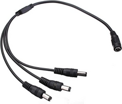 DC Female Power Splitter Cable 1 to 3 for camera system