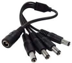 DC Female Power Splitter Cable 1 to 4 for camera system