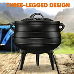 Classic Style BBQ Cast Iron Potjie 3 Legged Pot South African Pot - Different Size Options