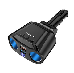 Car mobile dual charger with bluetooth 5.0 Fm Transmitter Car Cigarette Lighter