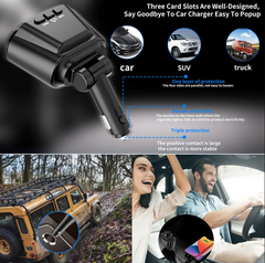 Car mobile dual charger with bluetooth 5.0 Fm Transmitter Car Cigarette Lighter