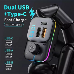 Car FM Transmitter Bluetooth Receiver Music Player