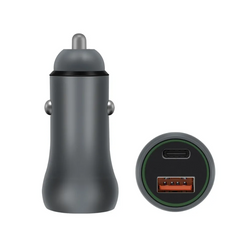 Fast Charging USB Car Charger with Type C Cable 38W