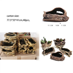 Flower Planter Stump Flower Pot Decoration