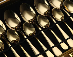 Fork and Knife Dinner Set Golden