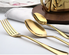Fork and Knife Dinner Set Golden